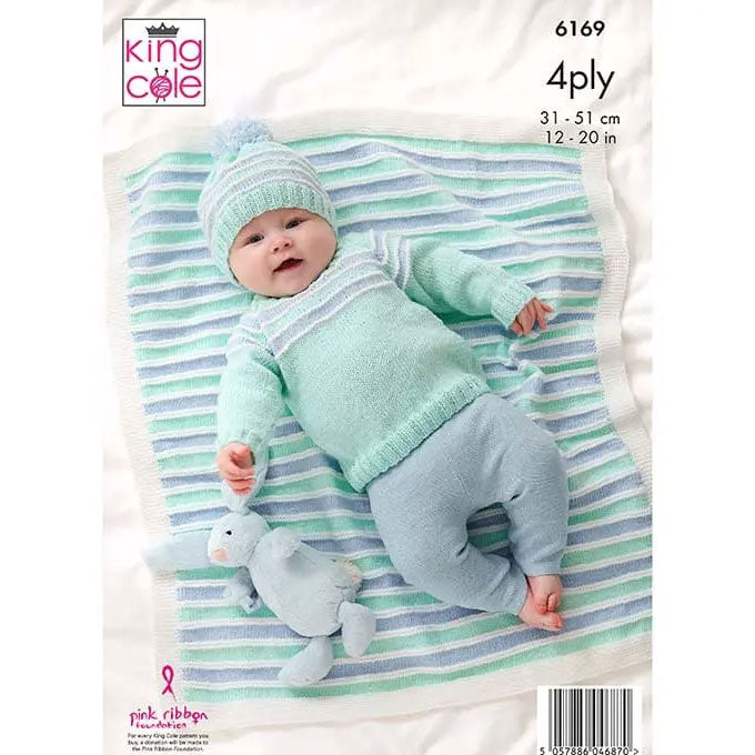 6169 Blanket, Matinee Jacket, Sweater, Bootees & Hat