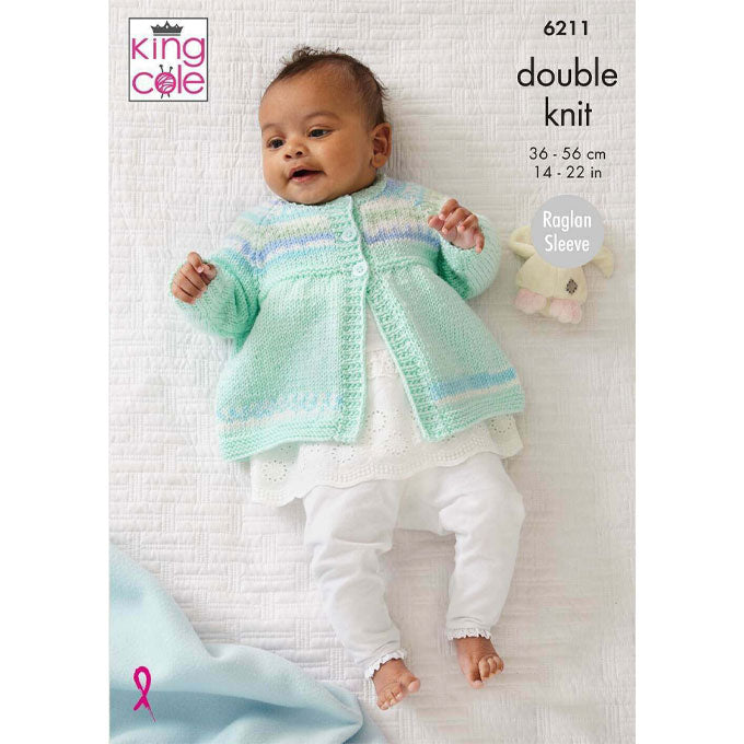 6211  Cardigan, Sweater, Matinee Coat and Hat