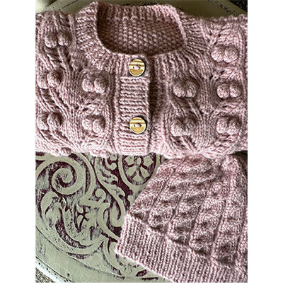 BC117 Dahlia Cardi and Hat 8ply