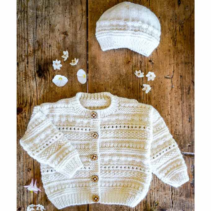 BC150 Lowen Cardi and Hat 8ply