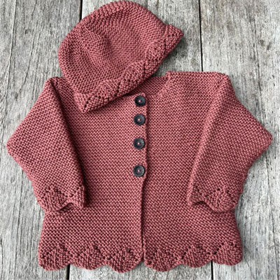 Bobbie Cardigan & Hat 8ply