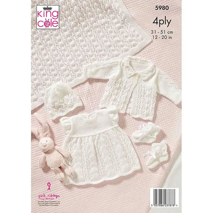 5980 Shawl, Matinee Coat, Dress Hat and Bootees