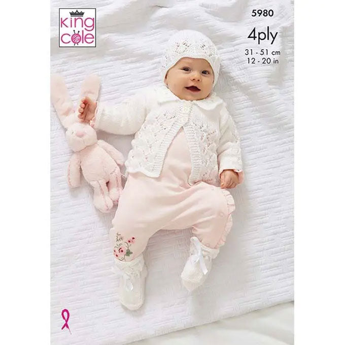 5980 Shawl, Matinee Coat, Dress Hat and Bootees
