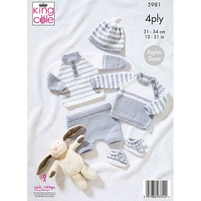5981 Sweater, Pants, Hat and Bootees