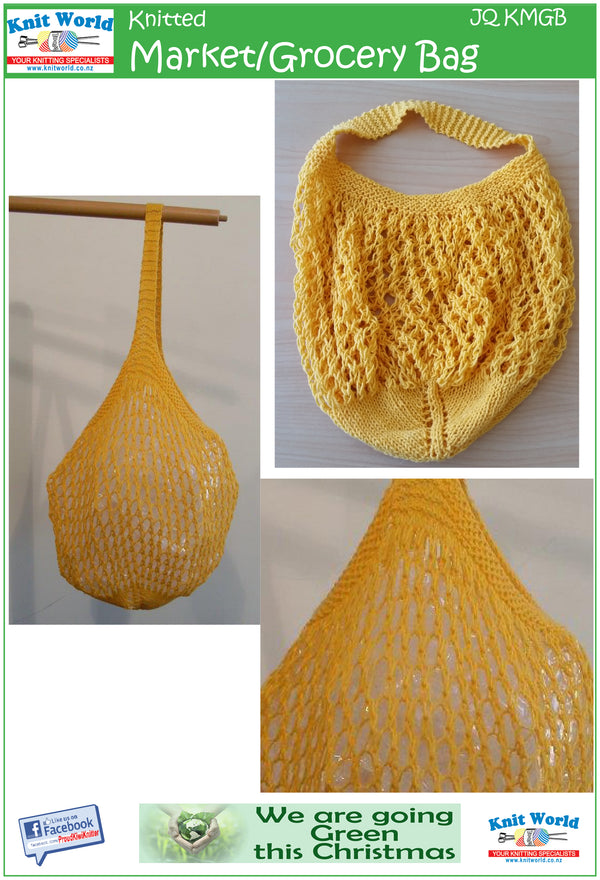 Knitted Grocery/Market Bag Digital Download