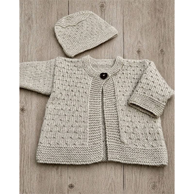 Mika Cardigan & Hat 8ply