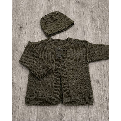 Mika Cardigan & Hat 8ply