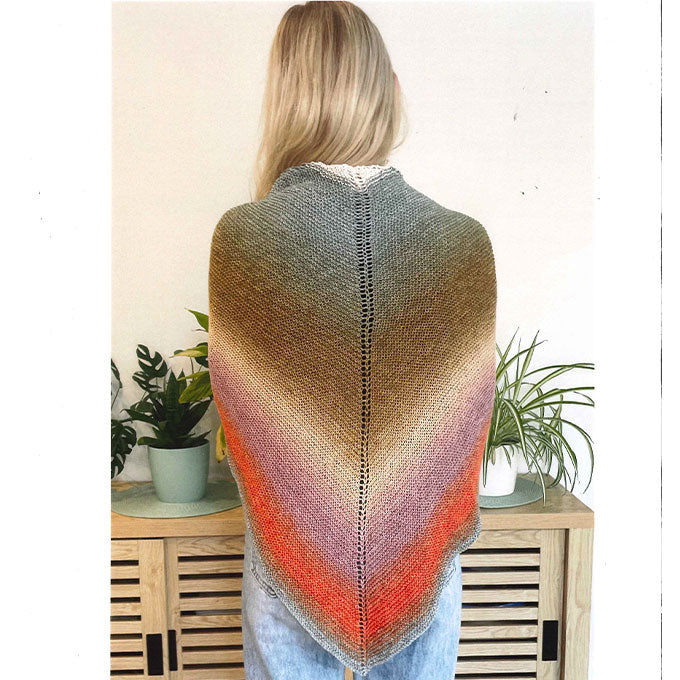 N1683 Desert Sunset Triangle Shawl