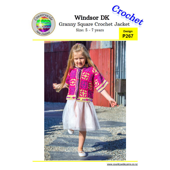 P267 Granny Square Crochet Jacket
