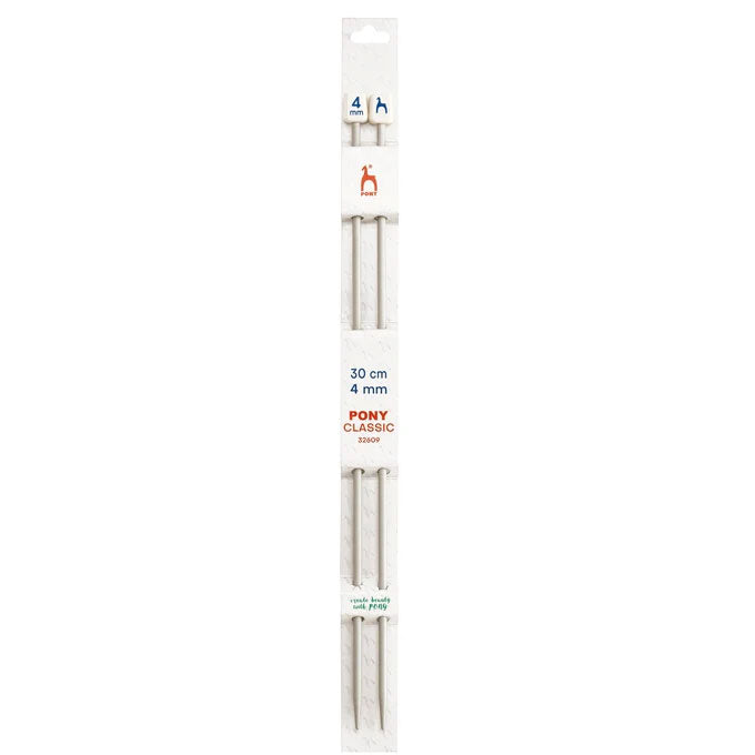 Pony Classic 30cm Metal Knitting Needles