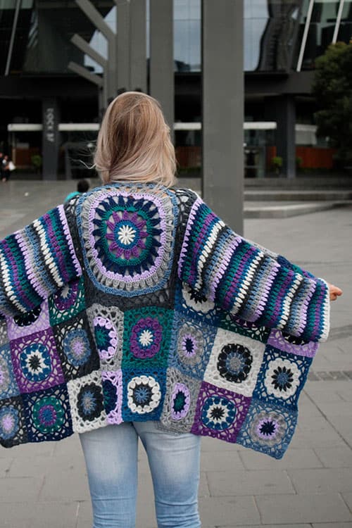 1642 Boho Crocheted Jacket