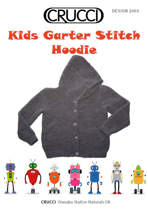 2003 Kids Garter Stitch Hoodie Digital Download