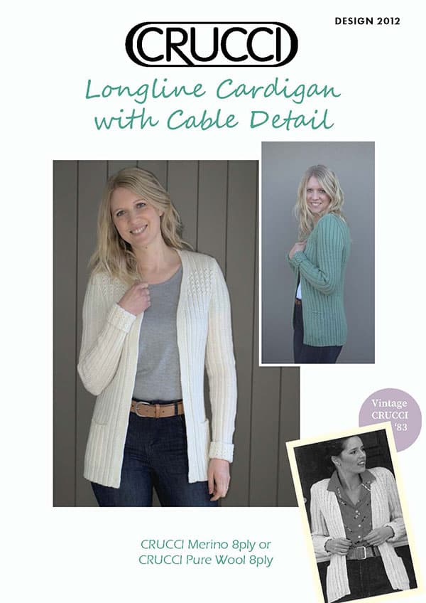 2012 Longline Cardigan with Cable Digital Download