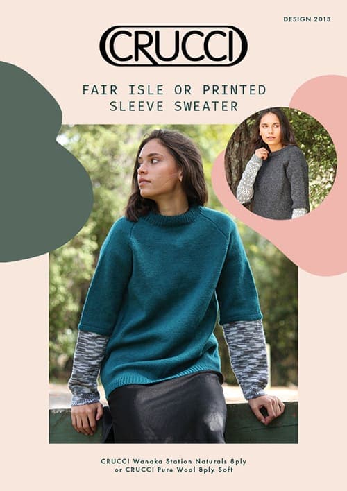 2013 Fair Isle or Printed Sleeve Sweater Digital Download