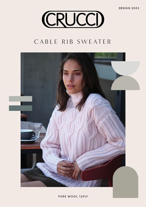 2033 Cable Rib Sweater Digital Download