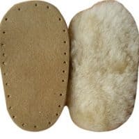 Sheepskin Soled Cable Booties and Cable Hat