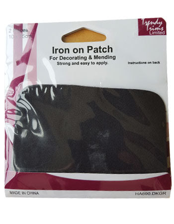 Iron On Patch Dark Grey