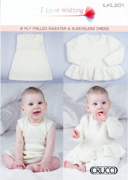 ILKL201 Frilled Sweater & Sleeveless Dress