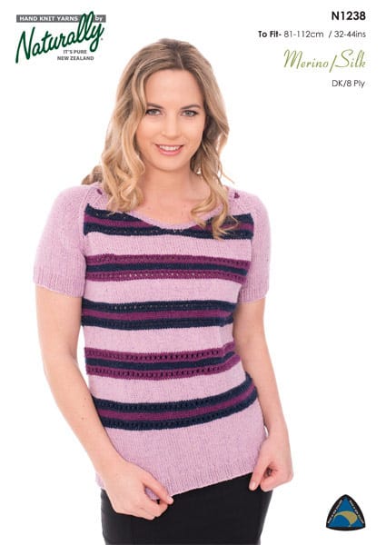 N1238 Short Sleeve Raglan Sweater