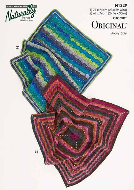 N1329 2 Crochet Baby Blankets*