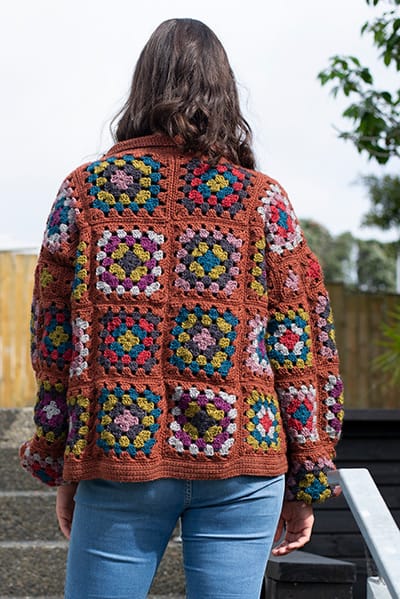 N1520 Crochet Granny Square Jacket