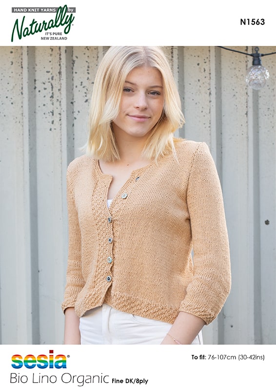 N1563 3/4 Sleeve, Fitting Cardi