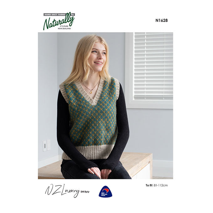 N1628 V Neck Fair Isle Vest