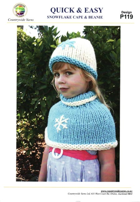 P119 Snowflake Cape & Beanie