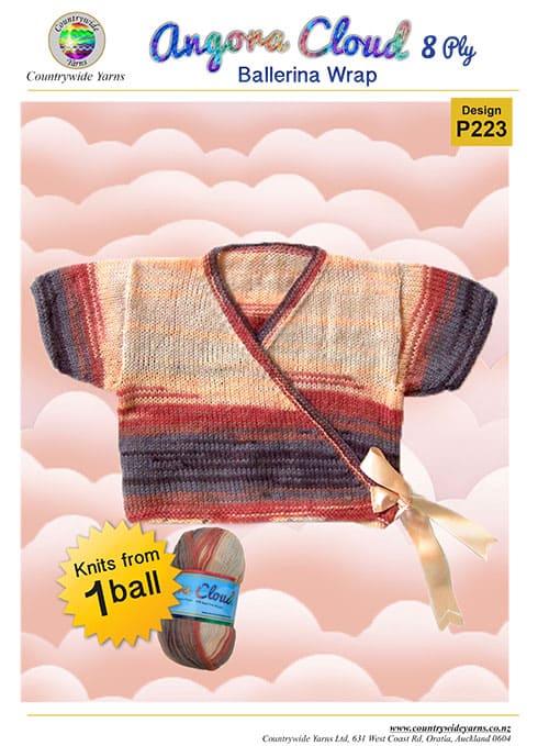P223 Ballerina Wrap (knits from 1 ball)