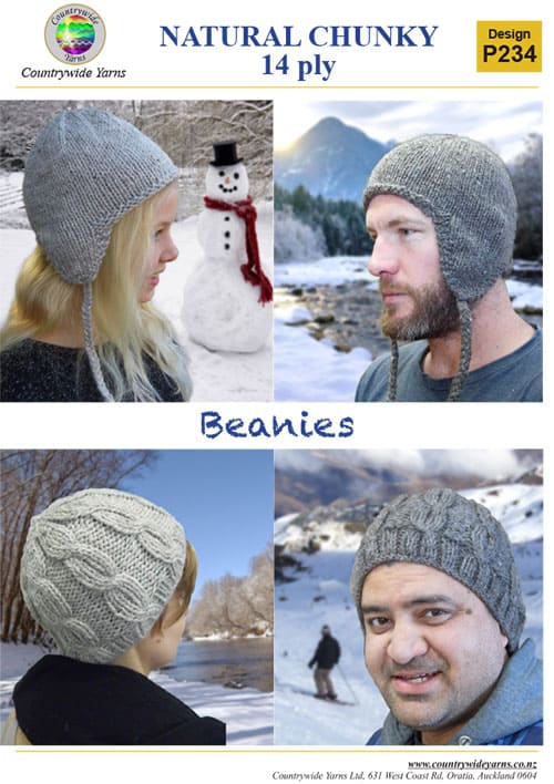 P234 Beanies 14ply (1 200g Hank makes 2 Beanies)