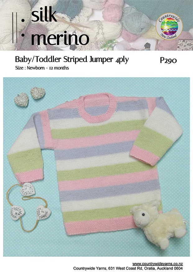 P290 Baby Toddler Striped Jumper 4ply