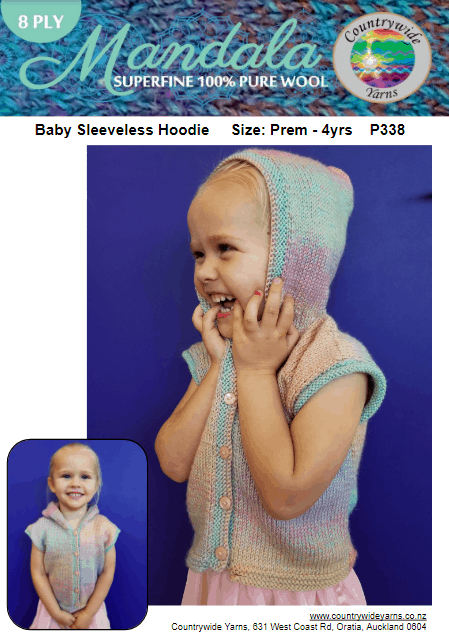 P338 Baby Sleeveless Hoodie