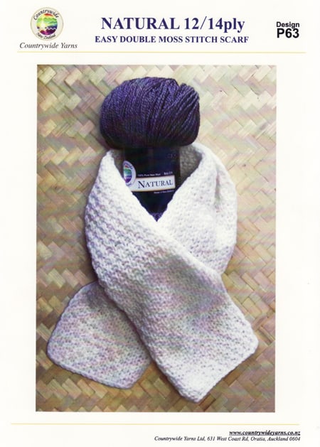 P63 Easy Double Moss Stitch Scarf