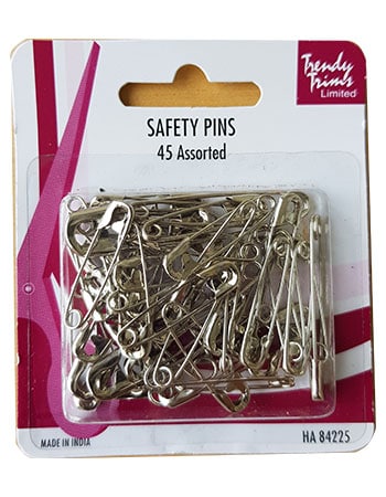 Safety Pins 45 Assorted