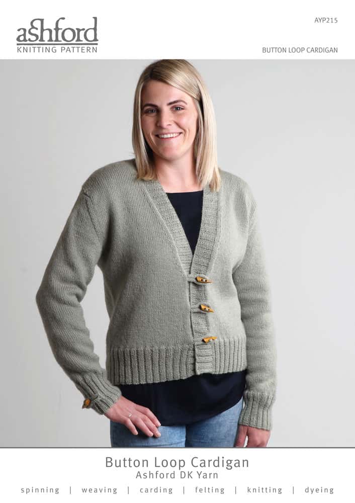 AYP215 Button Loop Cardigan DK