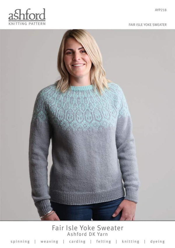 AYP218 Fair Isle Yoke Sweater